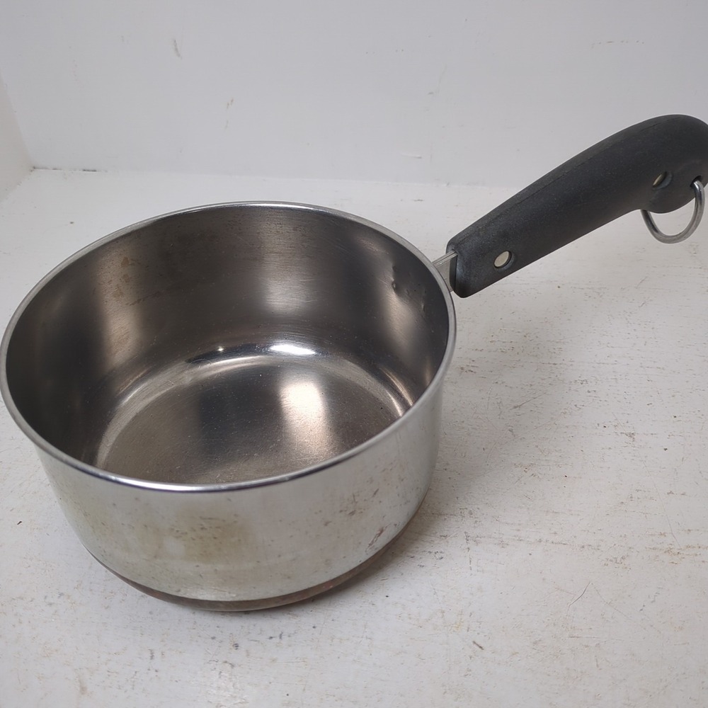 Vintage Revere Ware 1801 Copper Clad Copper Bottom 2 QT Pan Pot 2363973 - No Lid